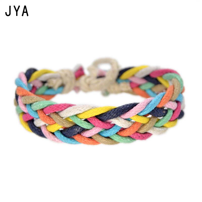 

Charm Bracelets JYA Trendy Knitted Braided Rope Tibetan Cord & Bangles For Women Lucky Fashion High Quality Mens Multicolor