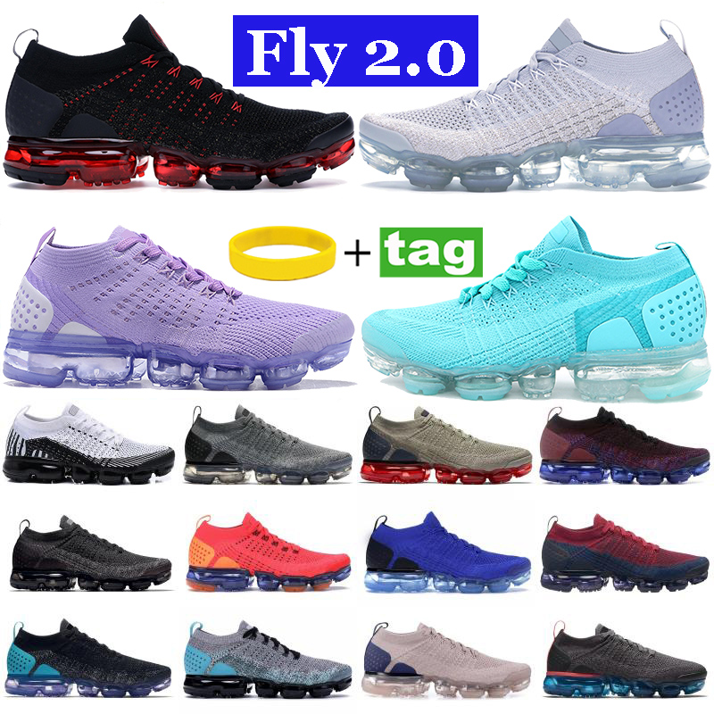 

Fashion Airmax vapormax Cushion Fly 1.0 2.0 Running Shoes CNY Triple Volt Black Multi-Color Pure Platinum White Dusty Cactus light cream beige gold Men Women Sneakers, Bubble wrap packaging