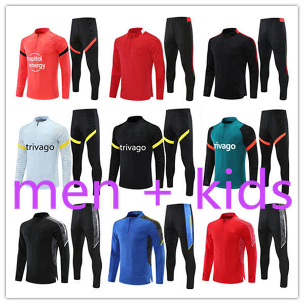 

mens + kids Soccer Jerseys football training tracksuit kit survetement foot chandal futbol designers tracksuits Jersey hombre camiseta kid