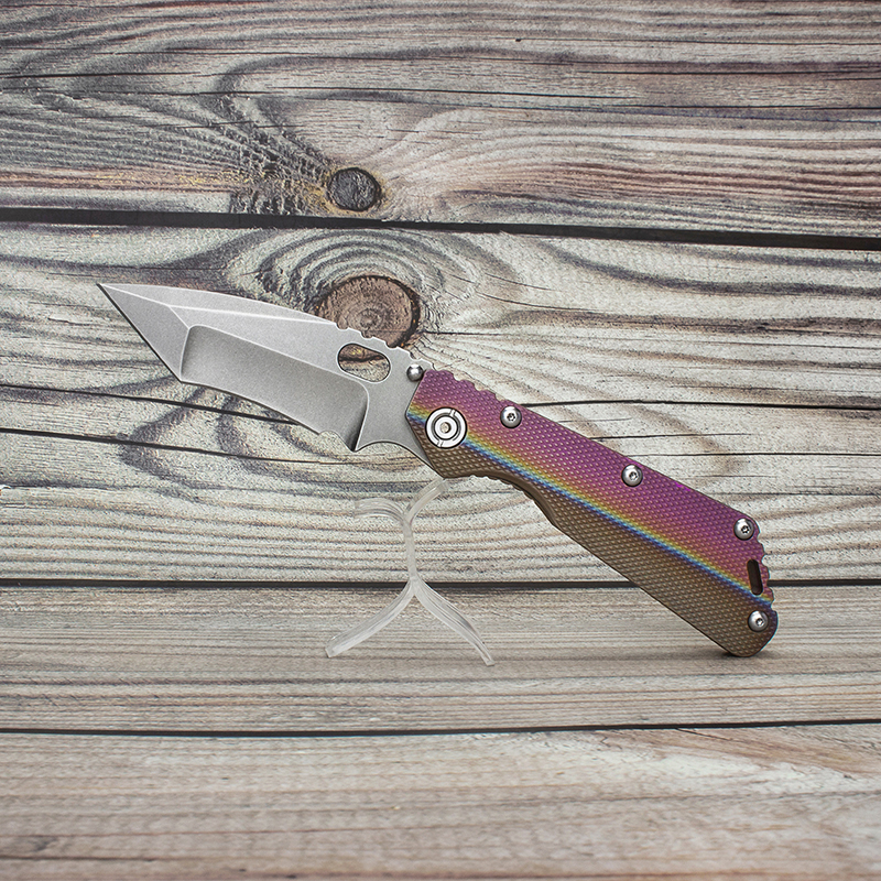 

EVIL EYES custom folding knife SMF CC #63 personality titanium handle tanto nightmare high hardness m390 blade strong outdoor EDC tools tact