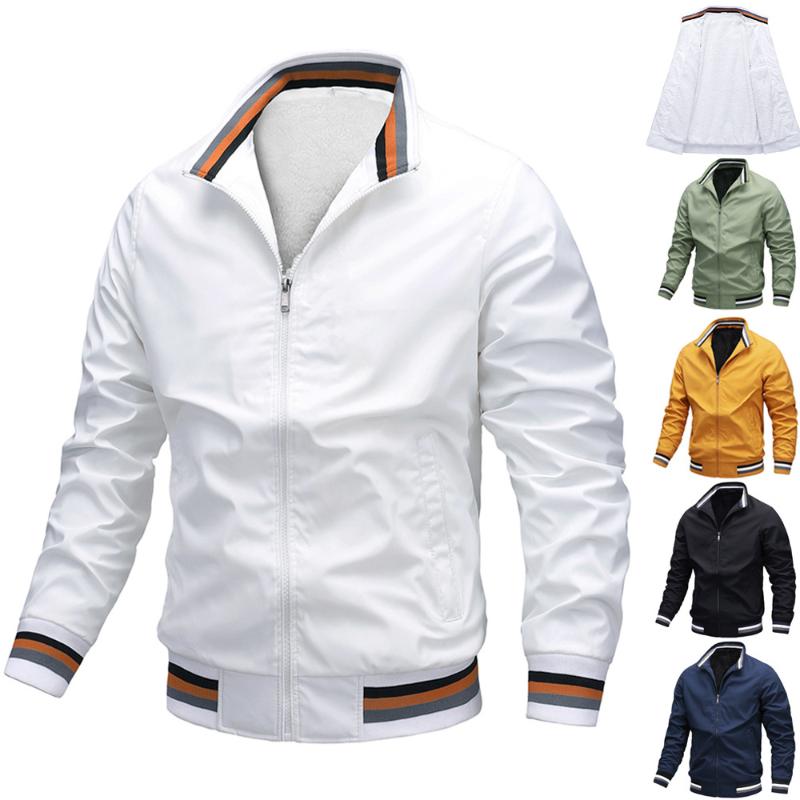 

Men's Jackets Winter Cotton Color Jacket Coat Autumn Jaket Men Outerwear Coats Jaqueta Masculina, White