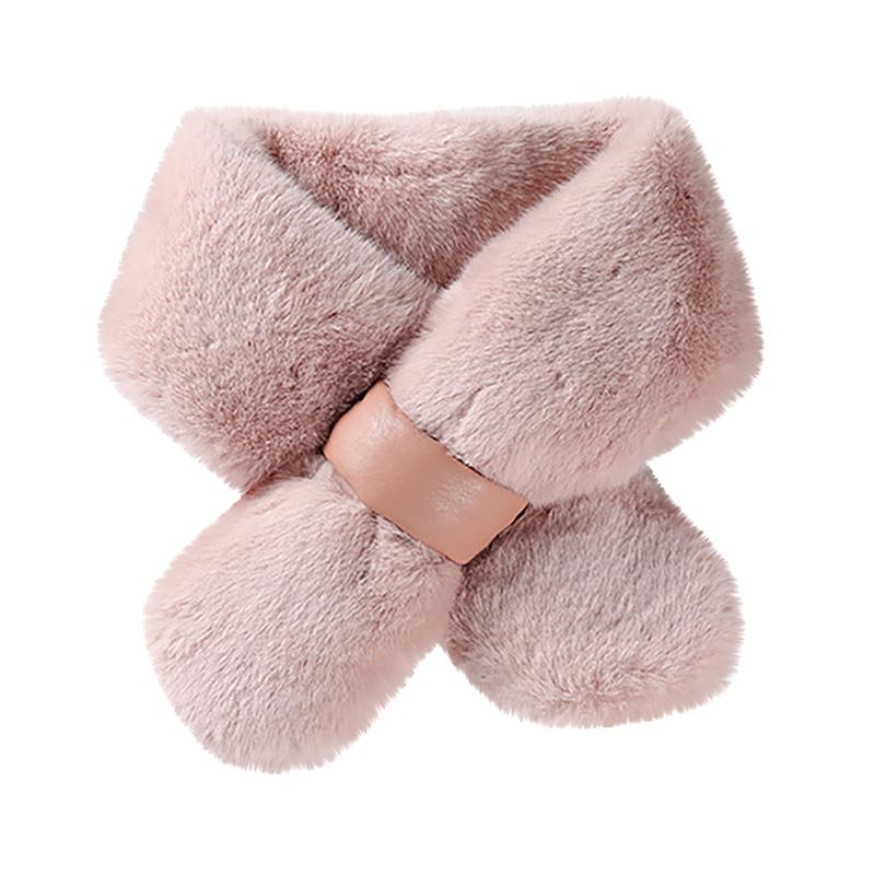 

Scarves Lovely Women Fashion Winter Warm Faux Fur Villus Scarf Outerwear Lady Bib Accessories