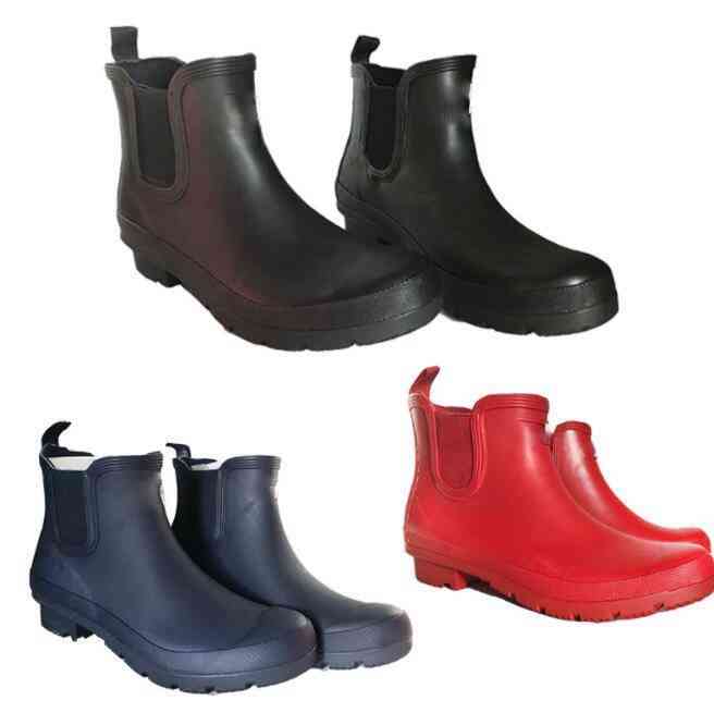 

Brands Rubber Boots For Women British Classic Waterproof Ladies Wellington Matte Rain Boot Y1028, Red
