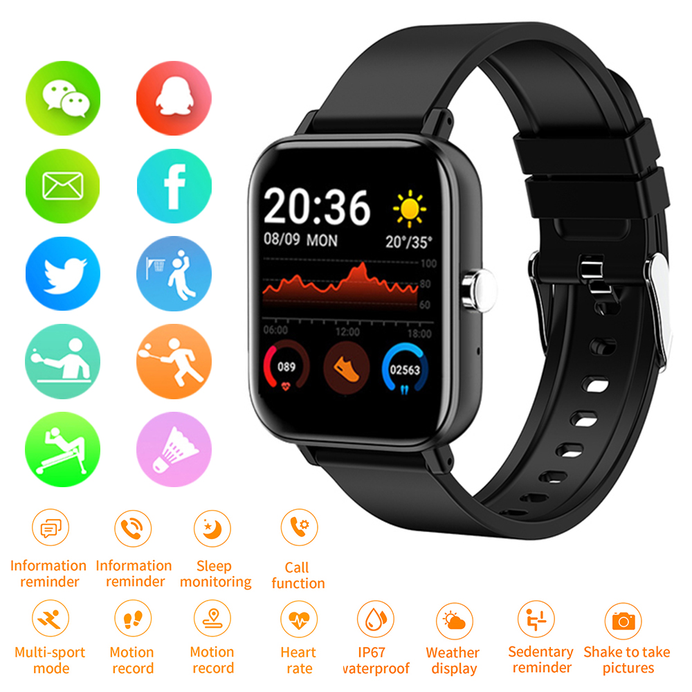 

Smart Watch IP68 Waterproof SmartWatch Men Women Sport Fitness Tracker H10 Wristwatch Call Bluetooth Blood Pressure Heart Rate Monitor Watches For Android ios
