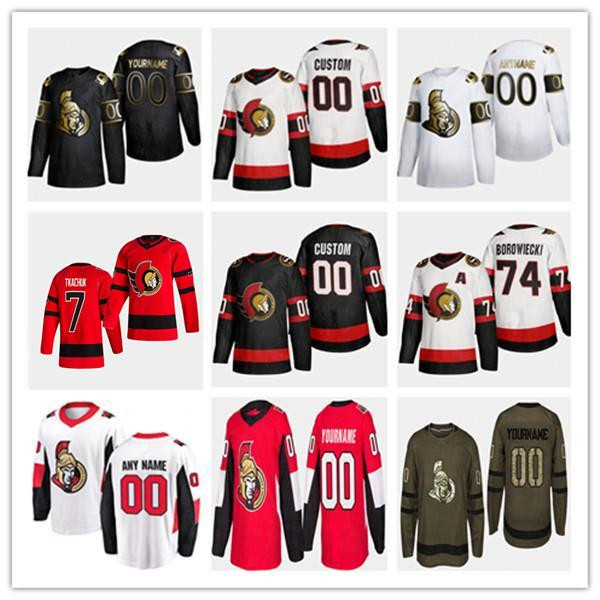 

2021 Ice Hockey Ottawa Senators Jersey Matt Murray Tim Stützle Daniel Alfredsson Brady Tkachuk Thomas Chabot Colin White Anthony Duclair Nikita Zaitsev Hasek Yashin, Men black
