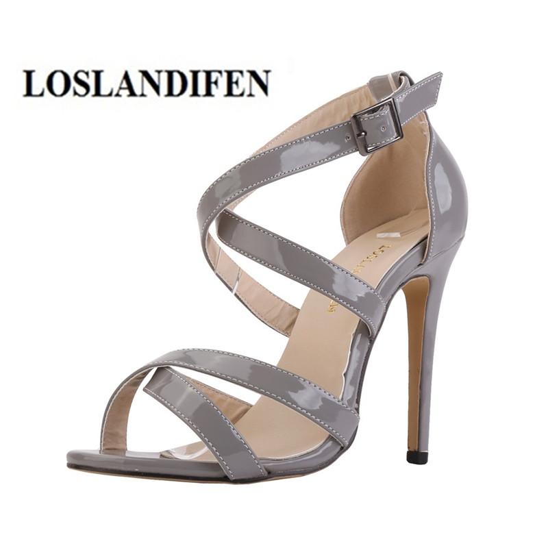 

11cm Thin Heels Fashion Women's Pumps High Grey Leopard Lady Single Shoes Ankle Strappy Women Wedding Dress, 1021aqp grey