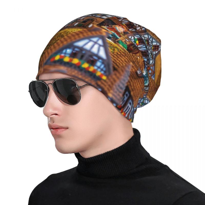 

Beanies Christmas Motif Half-Timbered Houses Miniature Men Women's Knit Hat
