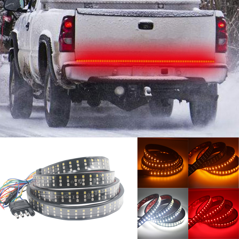 

1Set 60" Truck Tailgate LED Strip Tailgate Strip Light 5-Function Pickup LED For Pickup RV SUV Cargo Dodge, White/red/amber