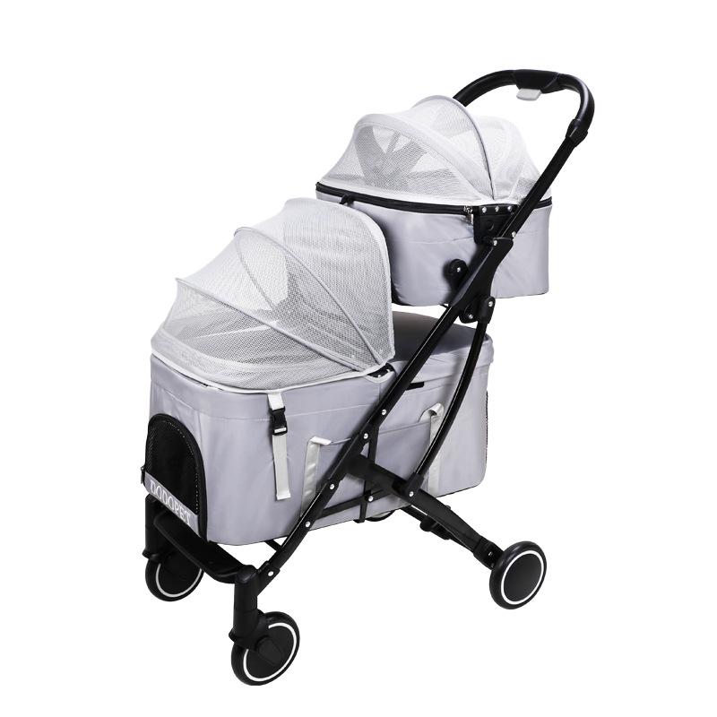 

Dog Car Seat Covers Pet Stroller Cat Double Separable Transportation Removable Backpack Windproof Breathable Two Layer Cart