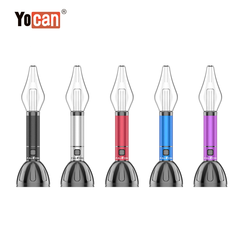 

Authentic Yocan Falcon 6-in-1 Vaporizer Kit 1000mAh XTL Nozzle Tip & QTC Coil Wax Electric Dab Rig Concentrate Pancake Coils Dry Herb