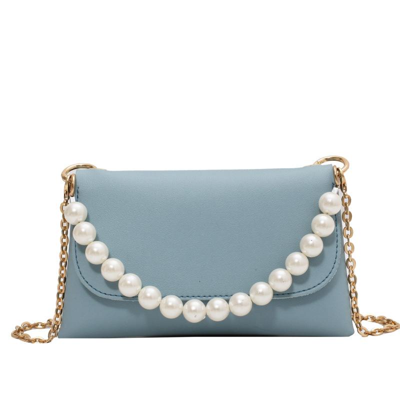 

High Quality Brand Designer Ladies Fashion Pearl Handbag 2021 Simple Casual Shoulder Bag Net Red Messenger Chain Evening Bags, Black