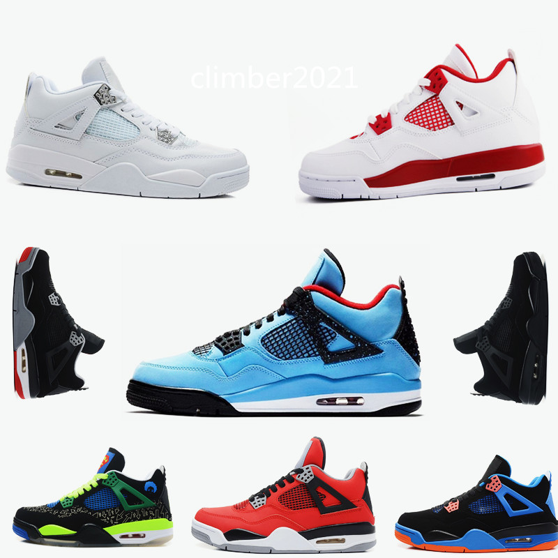 

Basketball Shoes men's women's 4 4s fire redBred Cactus Jack Pure Orange What the Neon mens trainers sports sneakers Black Cat Desert Moss University Blue, Customize