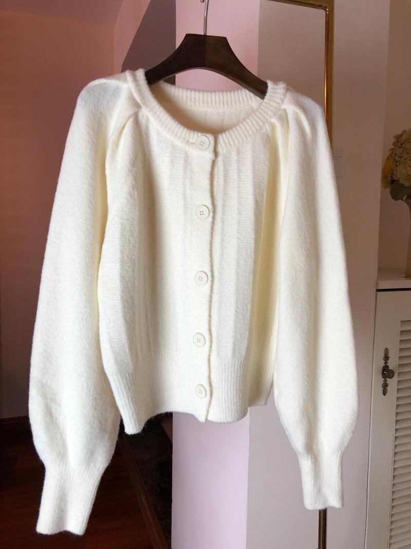 

Women' Jackets 2021 Women Fashion High Quality Long Sleeve Round Neck Bubble Lantern Waist Coat 1106