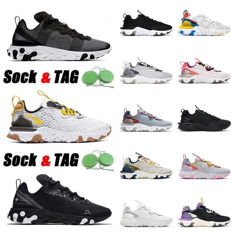 

2021 Arrival React Vision Running Shoes Mens Women Element 55 87 Fashion Sneakers Black Schematic White Honeycomb Gravity Purple University Gold Sport Trainers, D18 black schematic 36-45.jpg