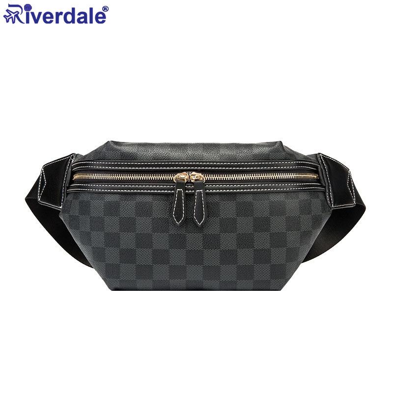 

Men's Waist Bag Belt Chest Men Packs PU Leather For Fanny Pack Man Pouch Bum/Hip Bags