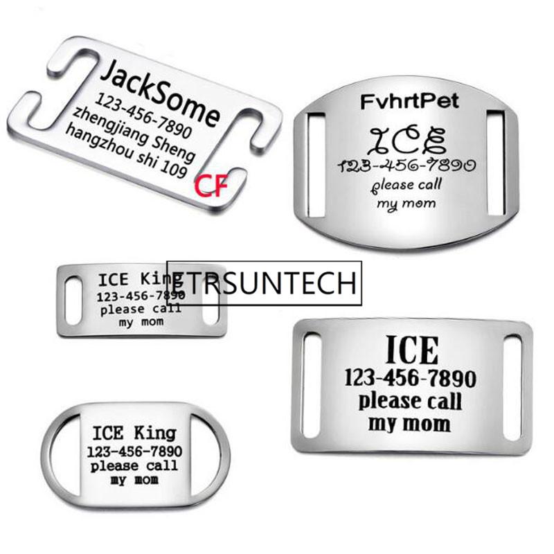 

Dog Tag,ID Card 100pcs Stainless Steel Pet Tag Custom Name Phone Engraved Collar Nameplate Personalized ID Tags For Dogs