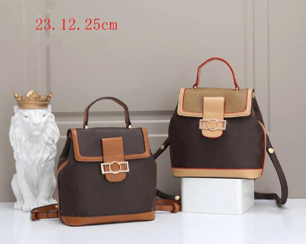 

Fashion Bags High quality old flower backpack women's schoolbag leisure PU leather Shoulder