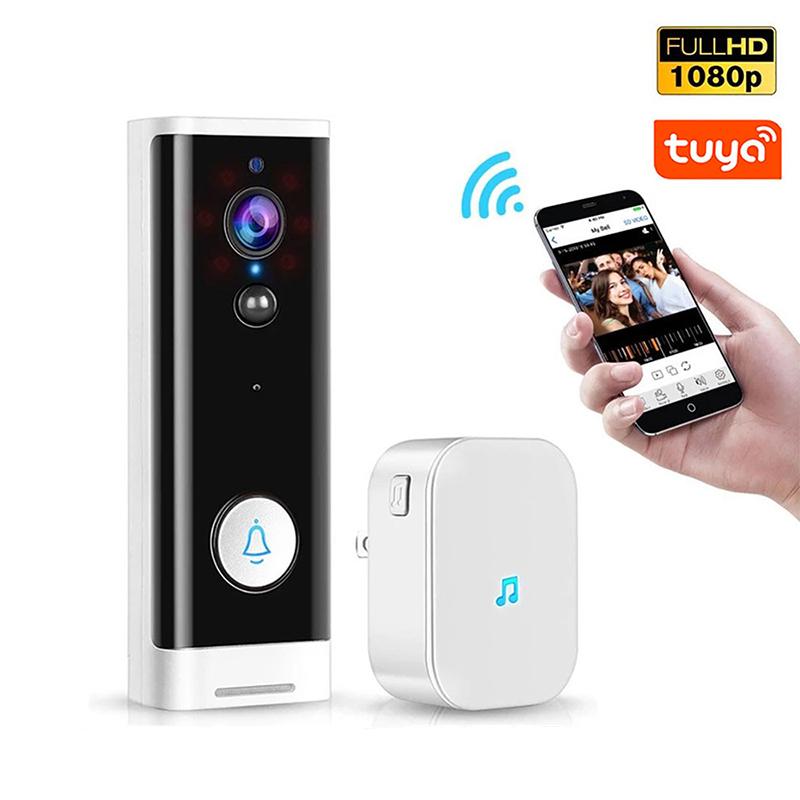 

Tuya Smart Doorbell Home WIFI Wireless Peephole Night Vision Camera Intercom Chime Security Motion Detector Video Door Bell Doorbells