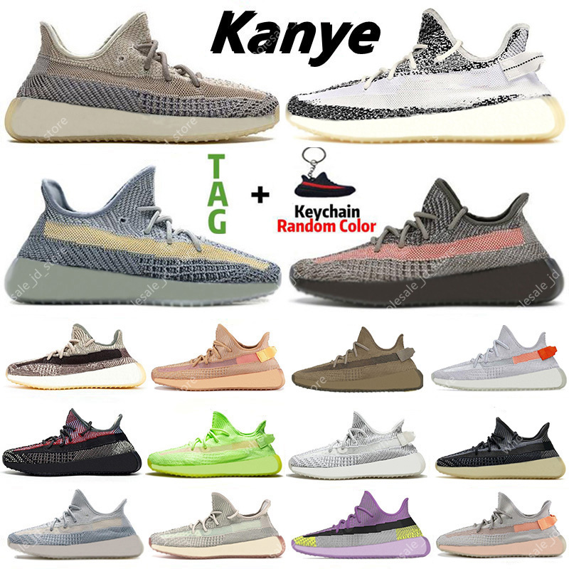 

2021 kanye Ash Blue men running shoes Pearl Stone Belgua Fade Cinder Earth Cid Glow Zebra Yecheil Static Reflective casual Trainers sports sneakers