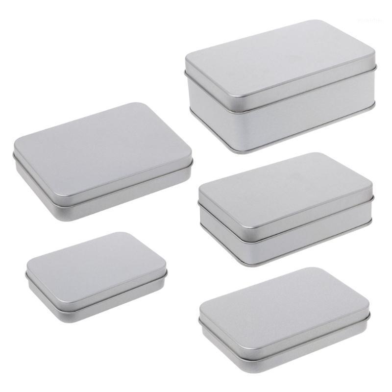 

Gift Wrap Small Metal Tin Silver Storage Box Case Organizer For Money Coin Candy Key