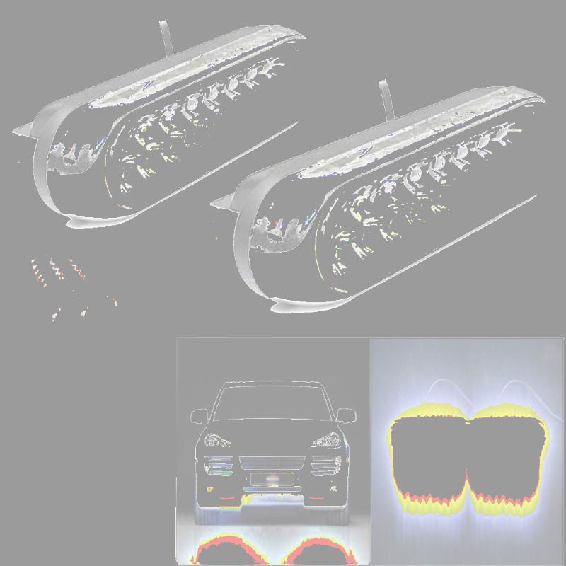 

Car Headlights CARPRIE Headlight Bulbs(LED) 2x Universal 16 LED Van Day Driving Running Fog White Light Lamp 9620