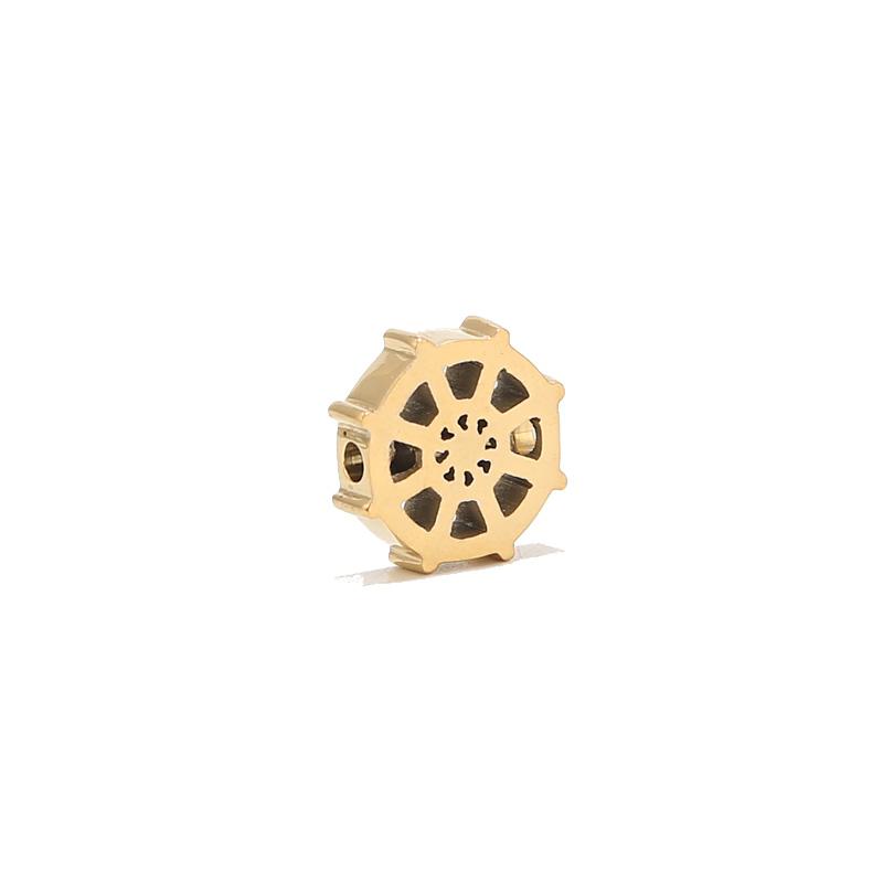 

Charms 2pcs Stainless Steel Gold Tiny Wheel Pendants For DIY Jewelry Making Findings, Bronze;silver