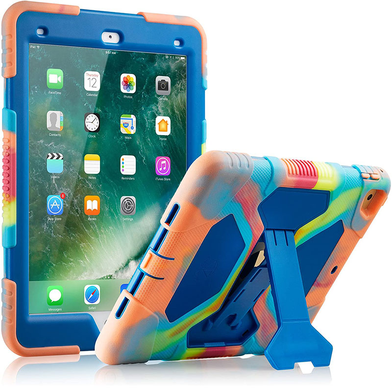 

Tablet Cases , full body protection, high quality soft silicone cover, with adjustable bracket, suitable for Pad 5/6th Generation Case,iPad 9.7