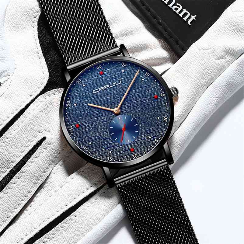 

Watch Men Fashion Business Watches Men's Casual Waterproof Quartz Wristwatch Steel Clock Relogio Masculino 210608, Silver black