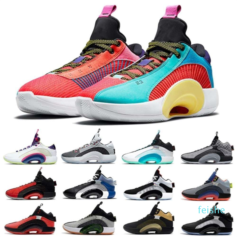 

fashion-Reflexology 35 mens basketball shoes DNA bred black gold red Bayou Boys Sisterhood 35s trainers men sports sneakers Linling, Color#7