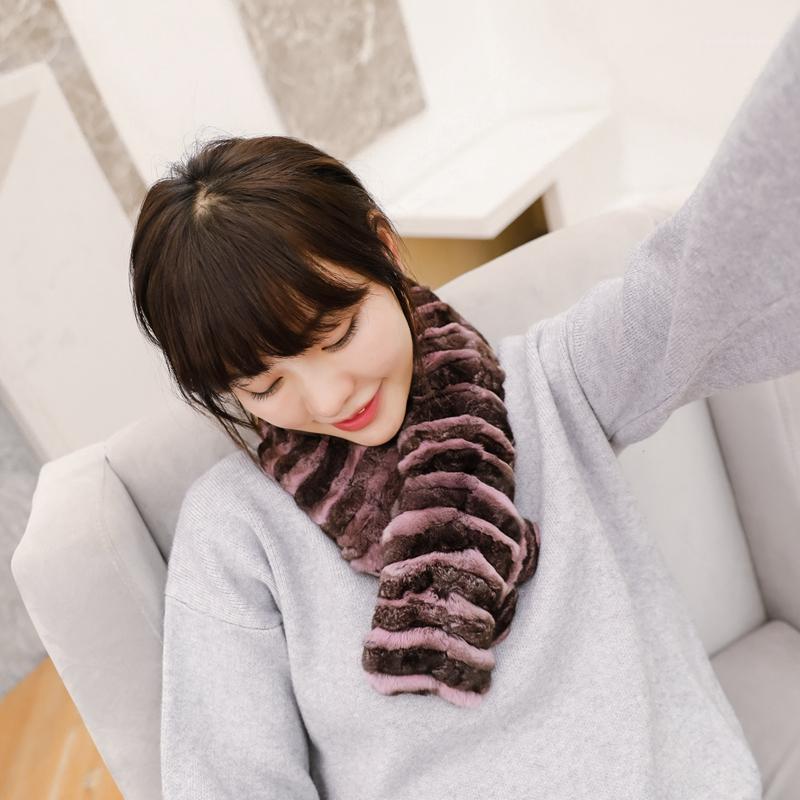 

Scarves Fur Collar Black Velvet Chestnut Scarf Chinchilla Blue Purple Winter Style Fashion