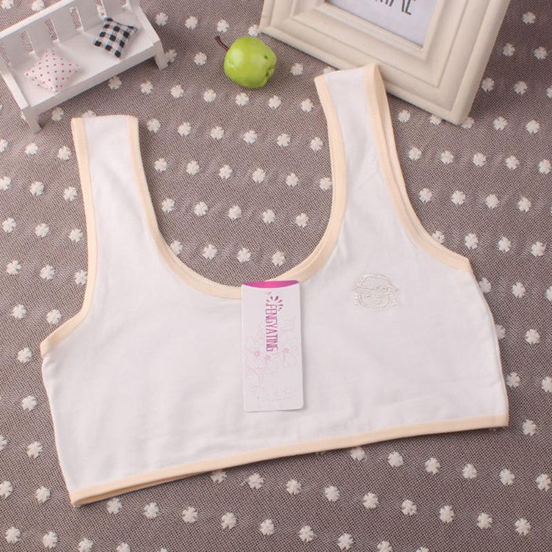 

Clothing Sets Underwear Underclothes Lovely Vest Children Bra Undies Girls Printing Sport Outfits&Set, White