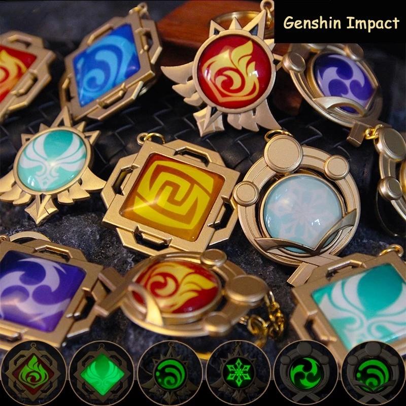 

Keychains Anime Genshin Impact Keychain Vision God's Eye Inazuma Mondstadt Liyue Harbor Accessories Pendant Key Chain Fans Gifts