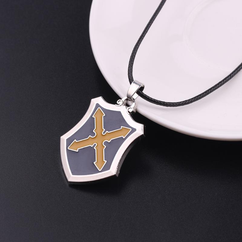 

pendant necklaces japanese anime fate/grand order necklace apocrypha saber mordred cosplay knight cross jewelry wholesale, Silver