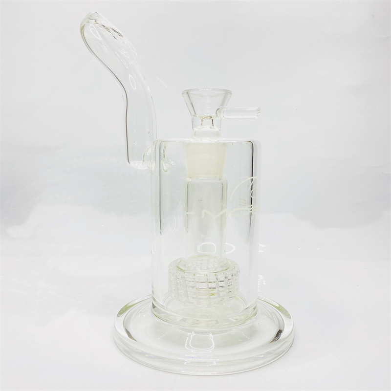 

Flat mouth Mobius matrix glass hookah with 1 birdcage perc gb350