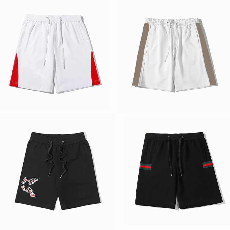

21ss Mens Track Shorts Drawstring Relaxed Homme Fashion Embroidery letters Casual Running loose Basketball Sweatpants M-2XL, White;black
