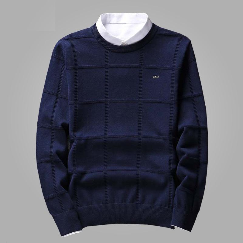 

Men's Sweaters Solid Color Men O Neck Pullover Long Sleeve Sweater Casual Dress Male Brand Cashmere Check Knitwear Man Pull, Asian size-green