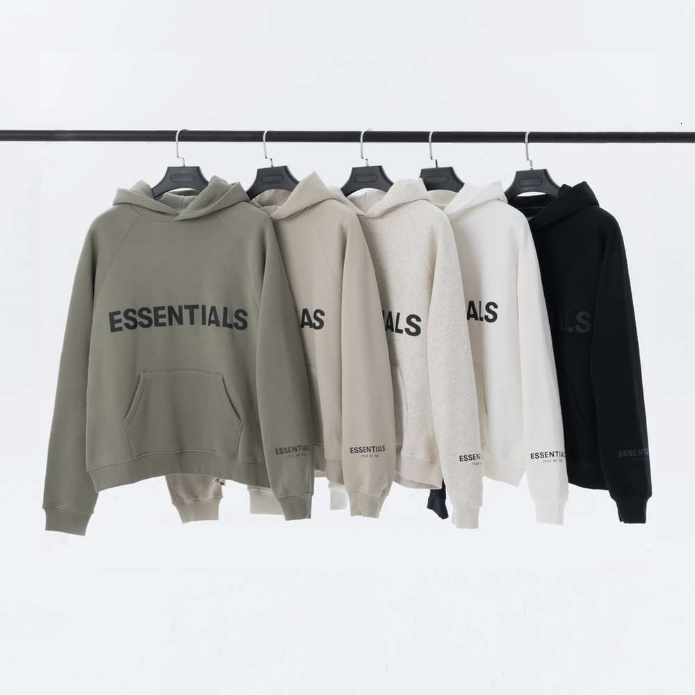 

Top quality designer hoodies fear Men Women cloth 100% of cotton essentials fashion casual luxury tracksuits god style, Black