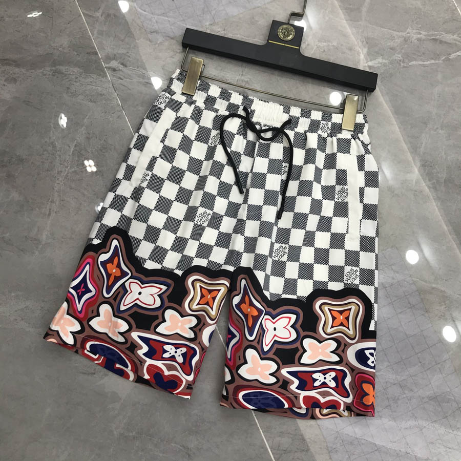 

Fashion geometric letter summer men's shorts elastic waist casual shorts sport men's shorts M-3XL optional, White;black