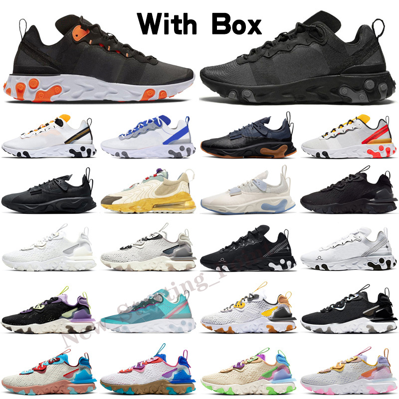 

React Vision element 87 Sports Shoes Top Quality Fashion Zapatillas Deporte Mujer Femme Breathable Men Women Trainers 36-46, Black