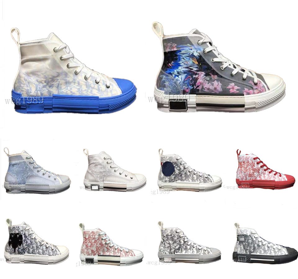 

Top quality men women Casual shoes beautiful fashion Multicolor Gradient Technical Fabric High for shoe Size 36-46