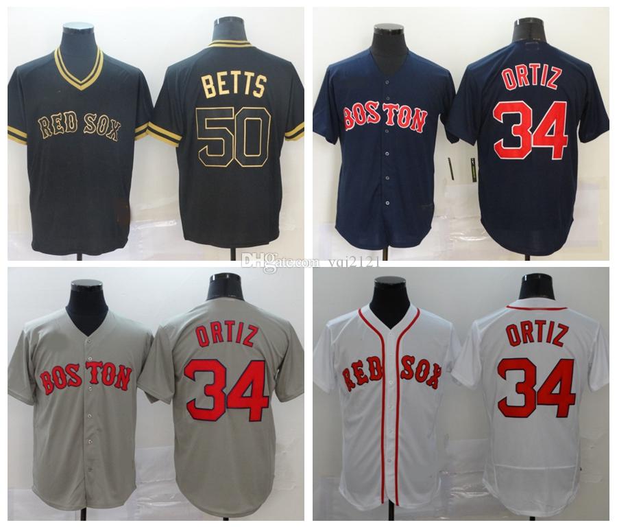 

Boston RedSox Baseball Jersey 34 David Ortiz 2021 2 Bogaerts 32 Bares white home men women youth size -XXXXL, Blue;black