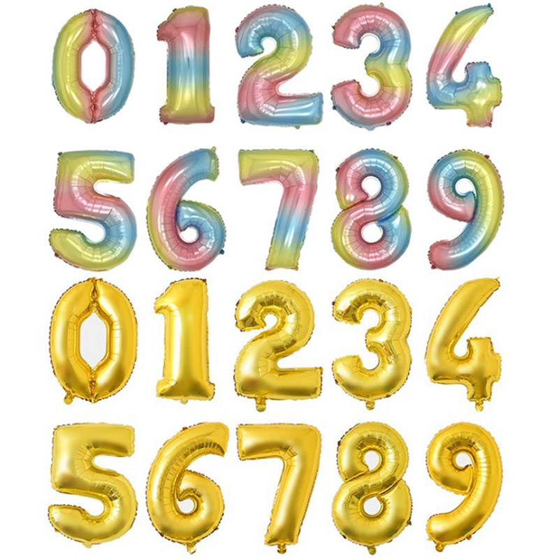 

Helium Balloon 32 Inch Gold Letter Number Aluminum Foil Balloons Helium Ballons Birthday Decoration Wedding Air Balloon Party Supplies