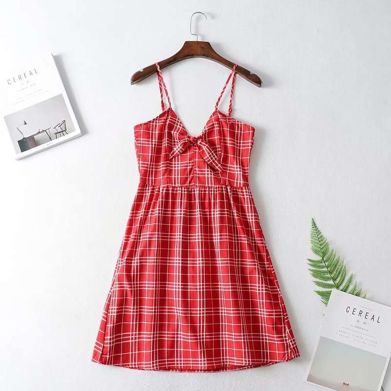 

V-neck Casual Dresses knot high waist dress a + - 9786, Black;gray