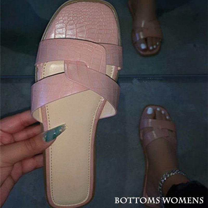 

Slippers European And American Flat-bottomed Crossed Beach Ladies Sandals Flat For Women Bottoms Womens, A091-4