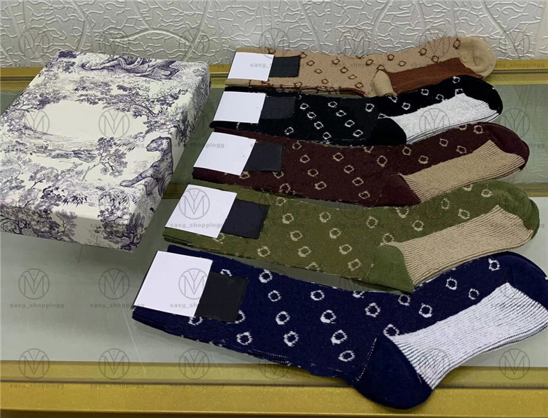 

Warm Designers Mens Womens Socks Five Luxurys D Sports Winter Mesh Letter Printed Brands Cotton Man Femal Sock With Box Set For ezgzh