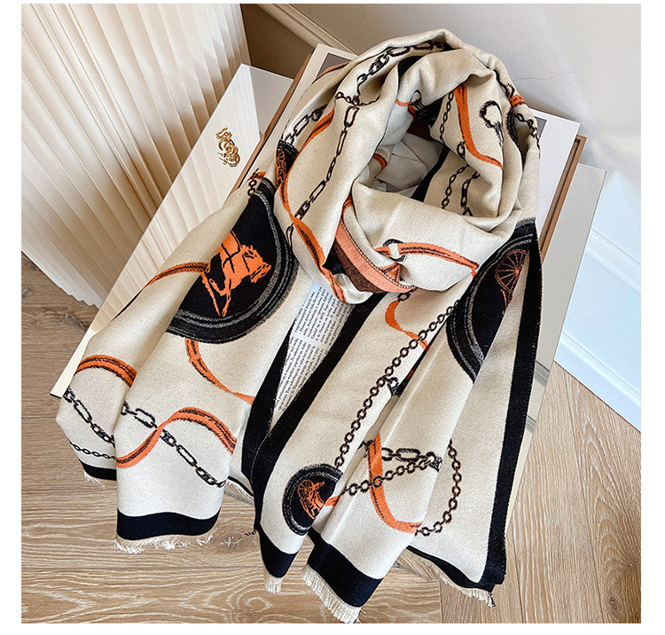 

Brand Shalws Cashmere Scarf for Women Luxury Warm Thick Bufanda Pashmina Headkerchief Soft Foulard Ladies Muffler Echarpe 180x65cm