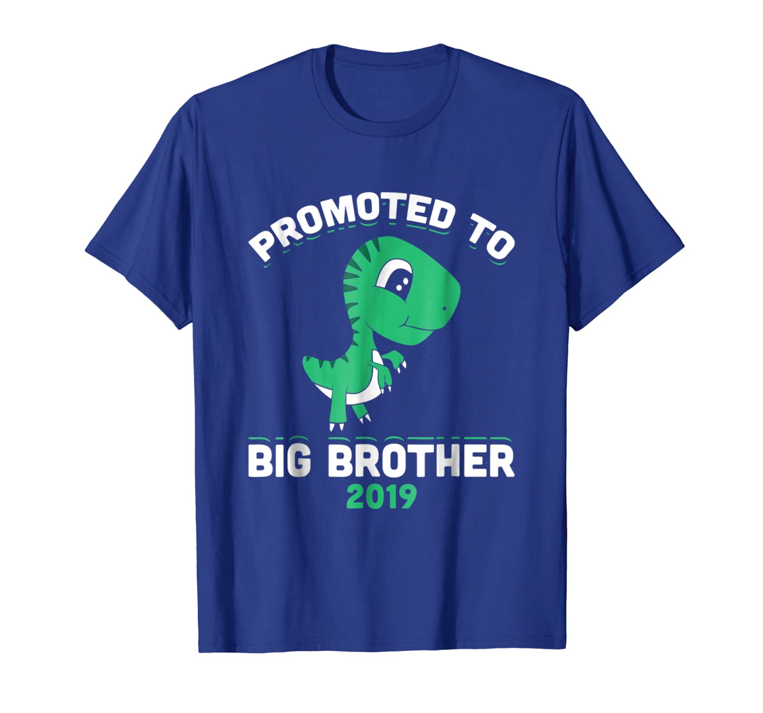 

promoted to big brother 2019 t-shirt t-rex dinosaur gift tee, White;black