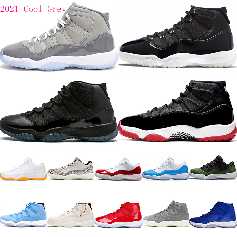 

Retro 2021 11 11s Cool Grey Basketball Shoes Cap and Gown bred Citrus Concord Jubilee Space Jam mens Trainers men women Sports Sneakers, Box