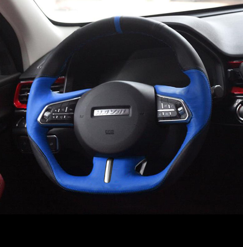 

For Haval H4 H2 H6 F5 F7 F7X M6 DIY custom made hand-sewn leather steering wheel cover