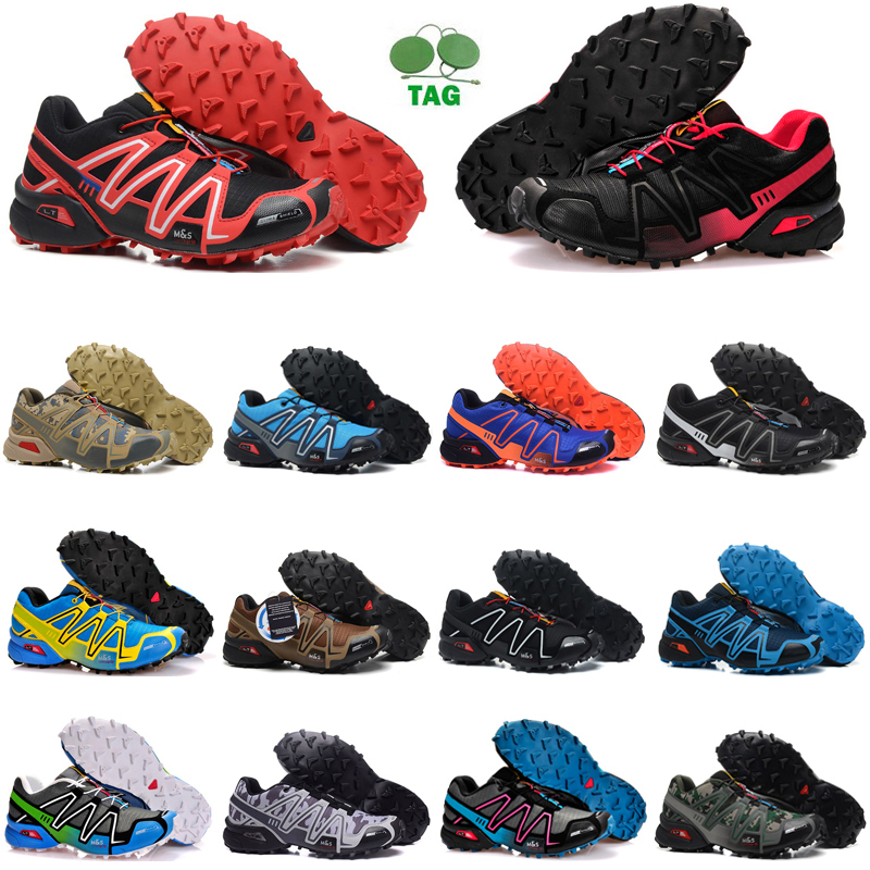 

hotsale speed cross 3 outdoor mens running shoes SpeedCross runner Jogging III #15 Black Green Red Navy Blue Men Trainers Sports Sneakers chaussures zapatos, Color #2